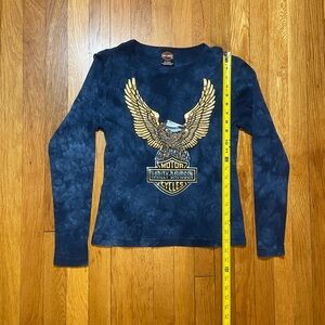 Harley-Davidson Blue Long Sleeve Shirt